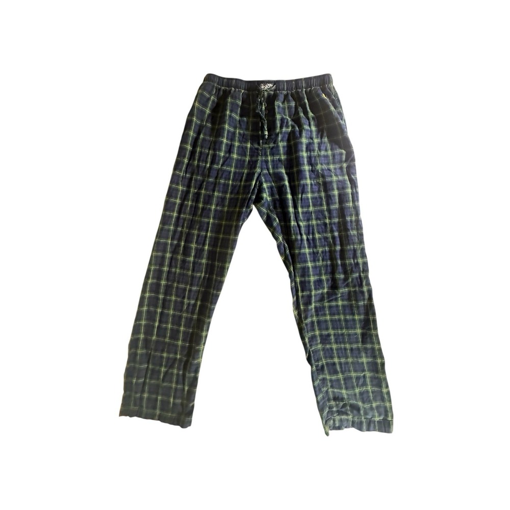 Polo Ralph Lauren Sleepwear Pajama Pants Adult  Green Tartan Plaid Pony Mens